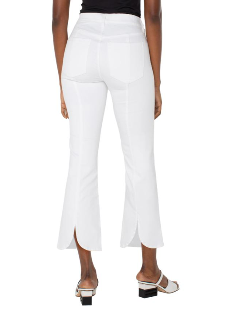 Liverpool Gia Glider Crop Flare with Tulip Back Slit