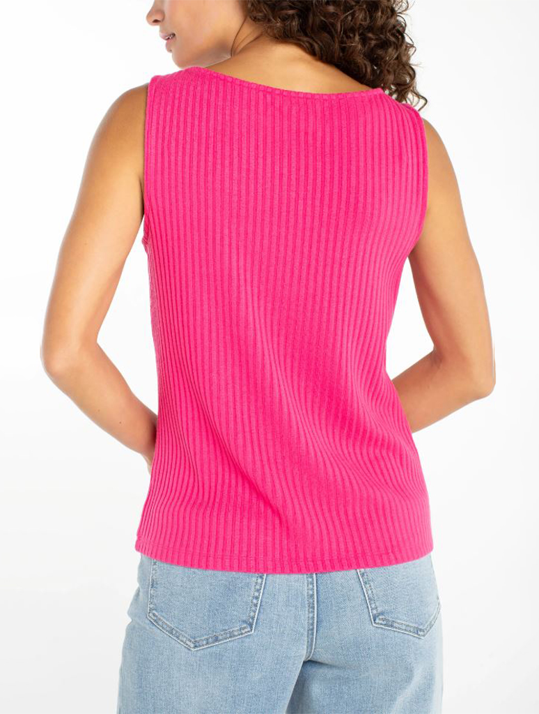Liverpool Sleeveless High Boatneck Knit Top