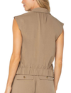 Liverpool Sleeveless Cropped Shirt With Elastic