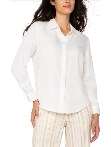 Liverpool Long Rolled Sleeve Shirt – JAYNE Boutique