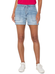 Liverpool Rascal Short with Porkchop Pocket & Cuff Hem