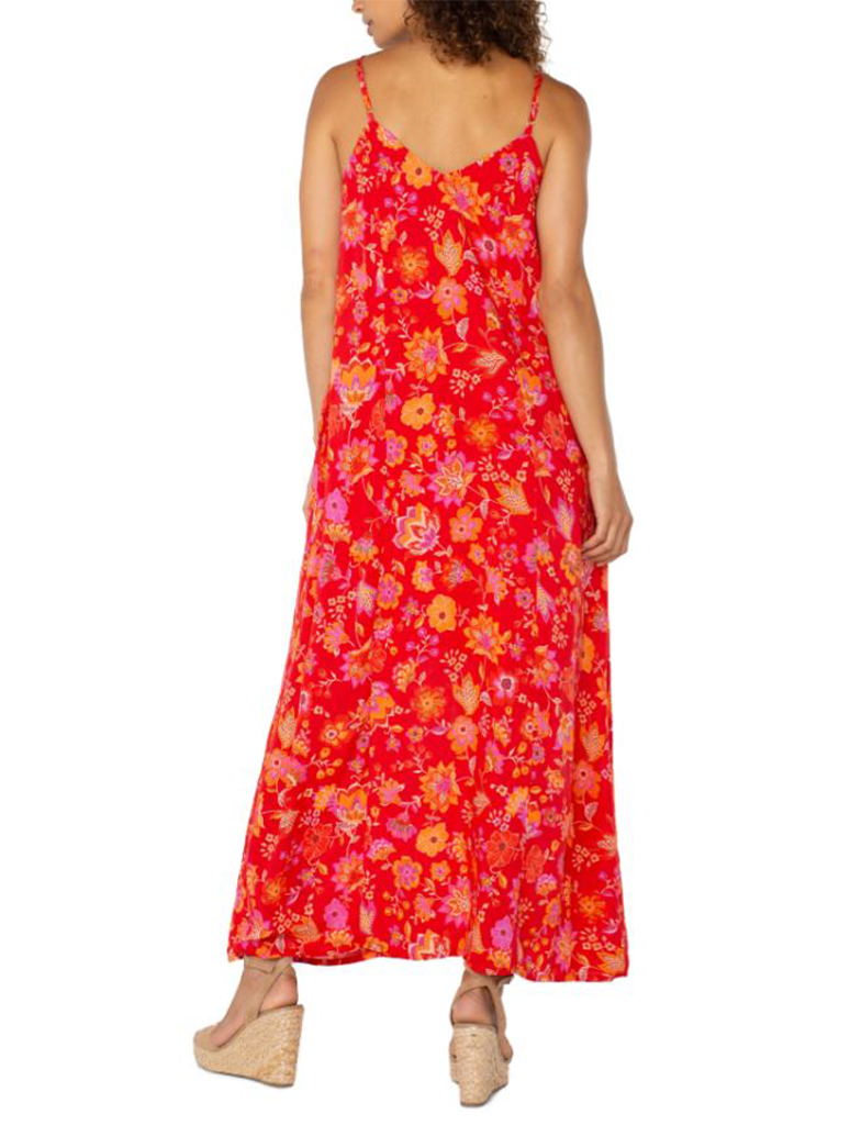 Liverpool Spaghetti Strap Woven Maxi Dress