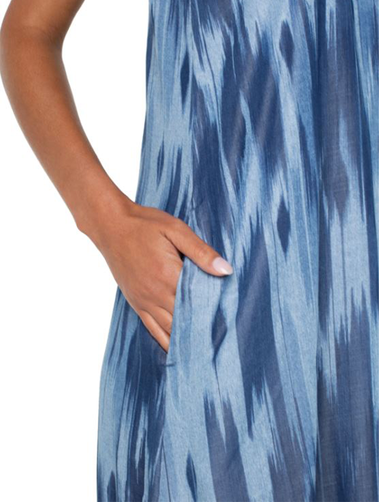 Liverpool Spaghetti Strap Maxi Dress with Pockets
