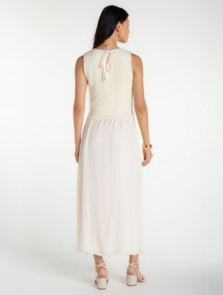 beach bridesmaid dresses 2020 Liverpool Sleeveless Crewneck Tie-Back Sweater Woven Dress – JAYNE Boutique