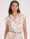 Cap Sleeve Collared Top