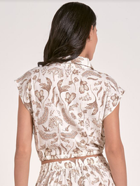 Cap Sleeve Collared Top