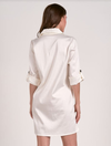 3/4 Sleeve Button Up Shirt Dress