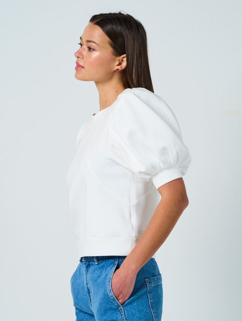 Puff Sleeve Knit Top