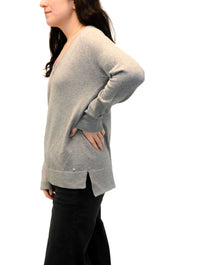 V-Neck Sweater with Contrast Trim