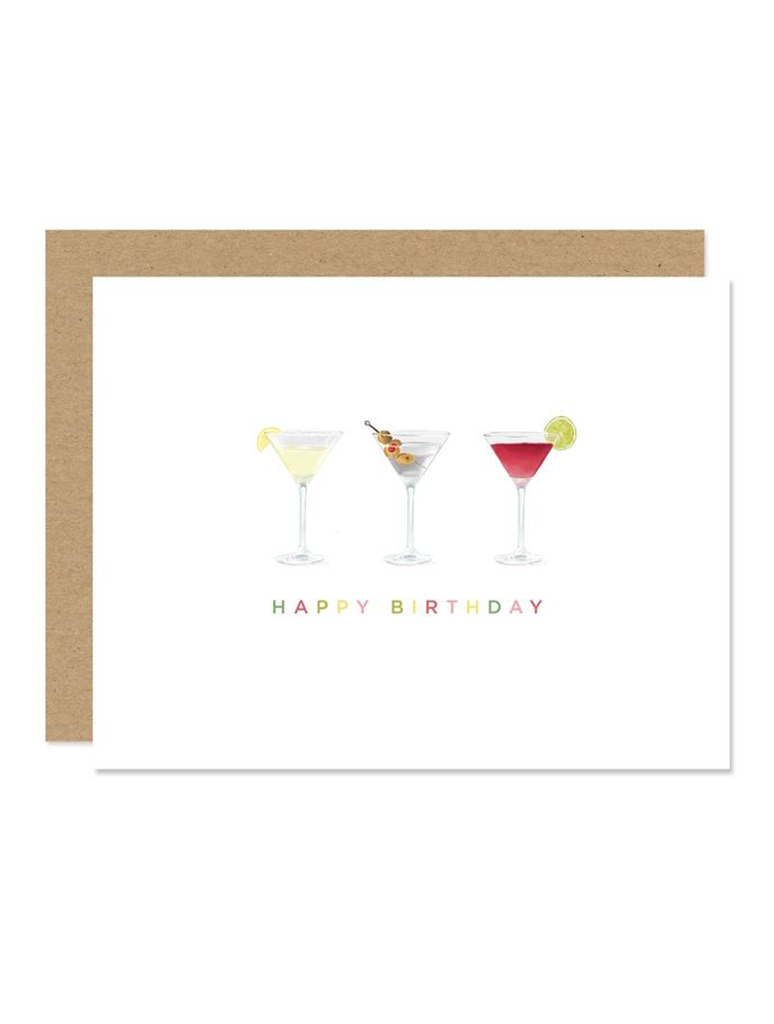 Martini Birthday Card