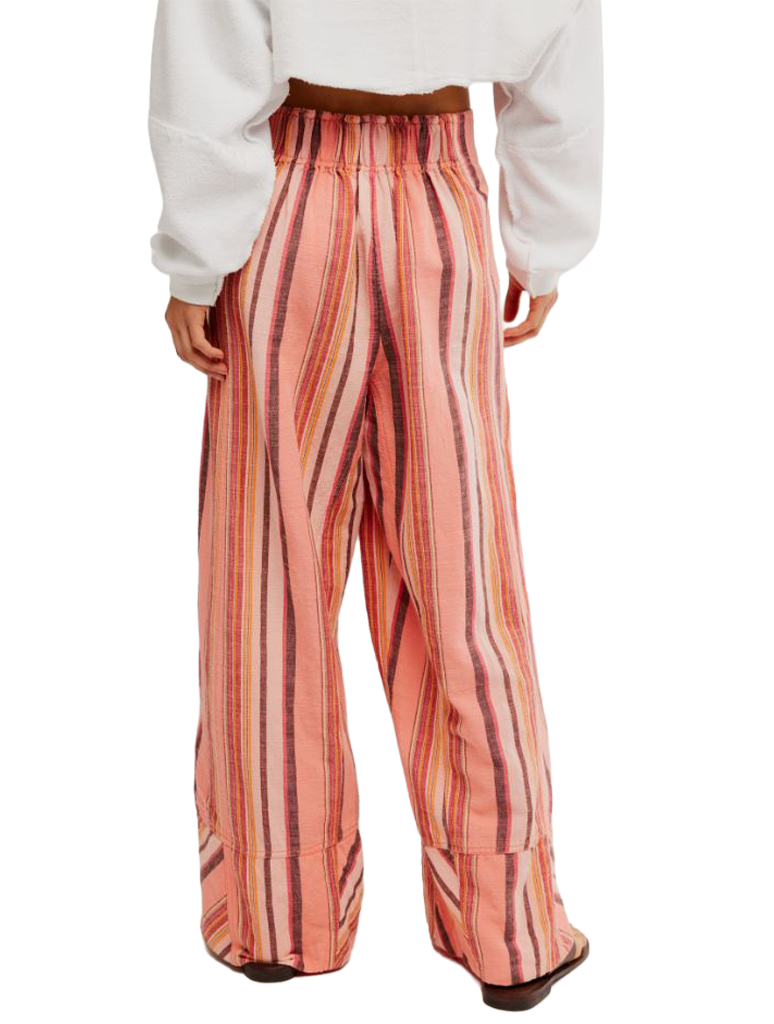Free People Days End Solar Linen Stripe Pants