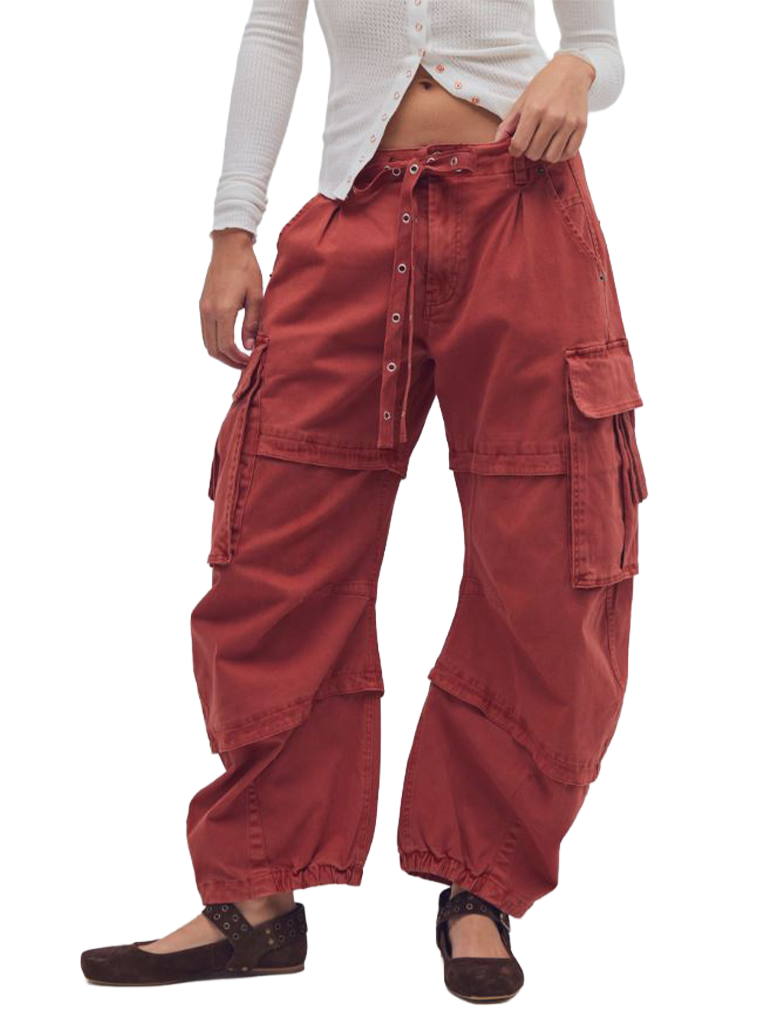 Free People Reef Curved Cargo Twill Pants