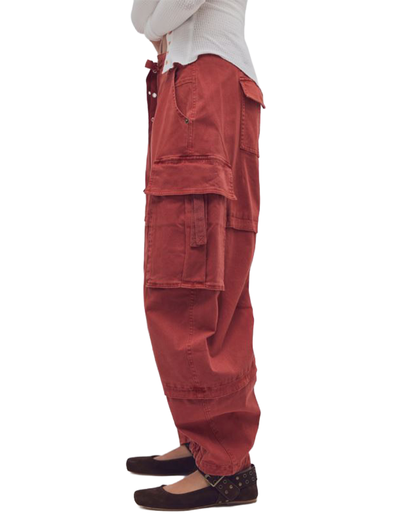 Free People Reef Curved Cargo Twill Pants