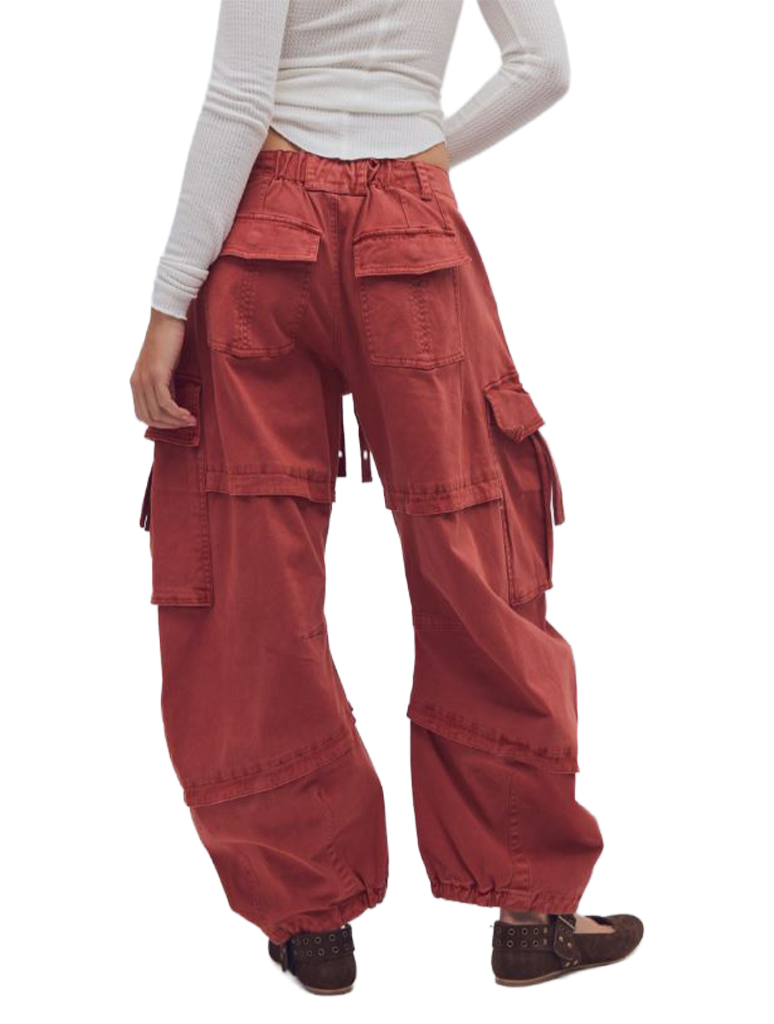 Free People Reef Curved Cargo Twill Pants