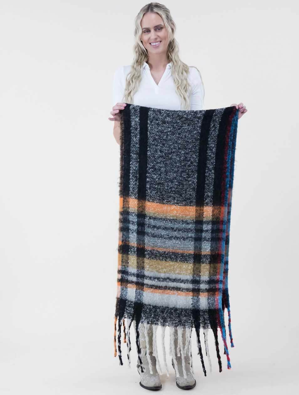 Modern Plaid Long Scarf