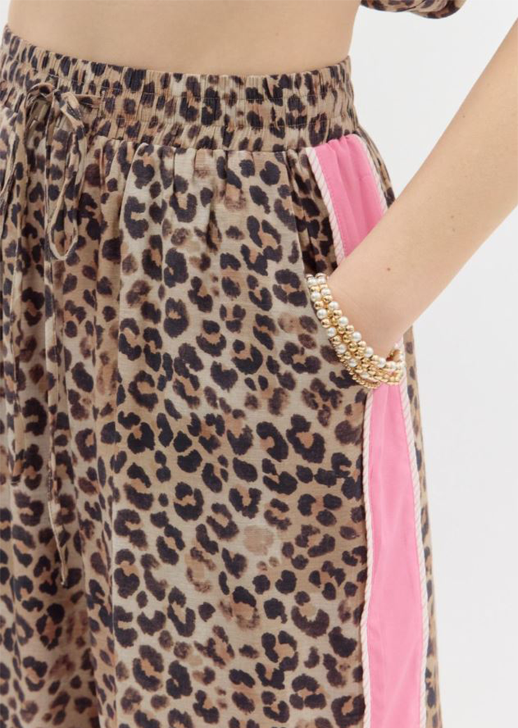 Leopard Print Track Pant