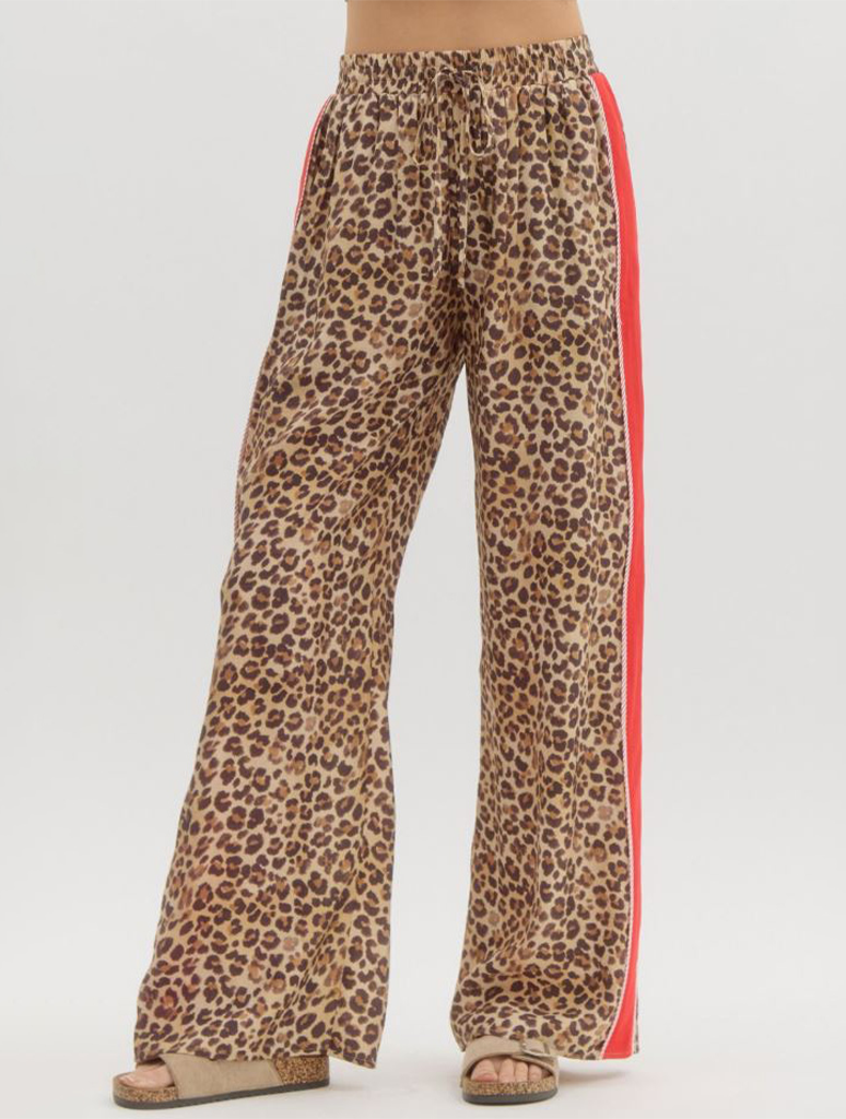 Leopard Print Track Pant