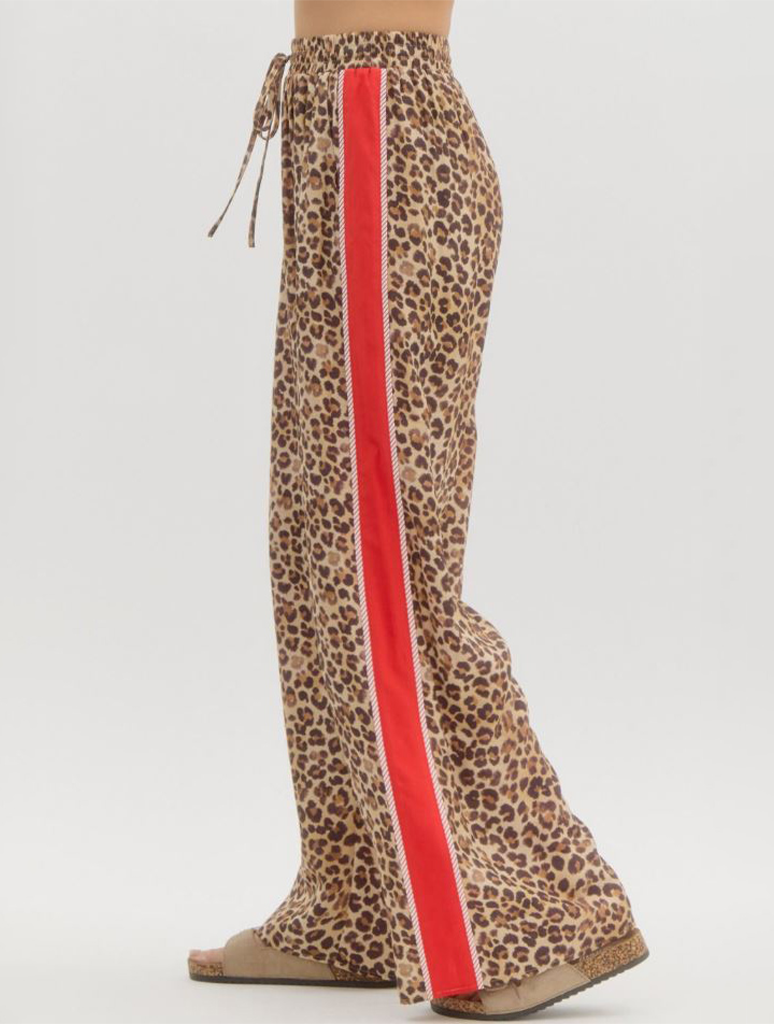 Leopard Print Track Pant