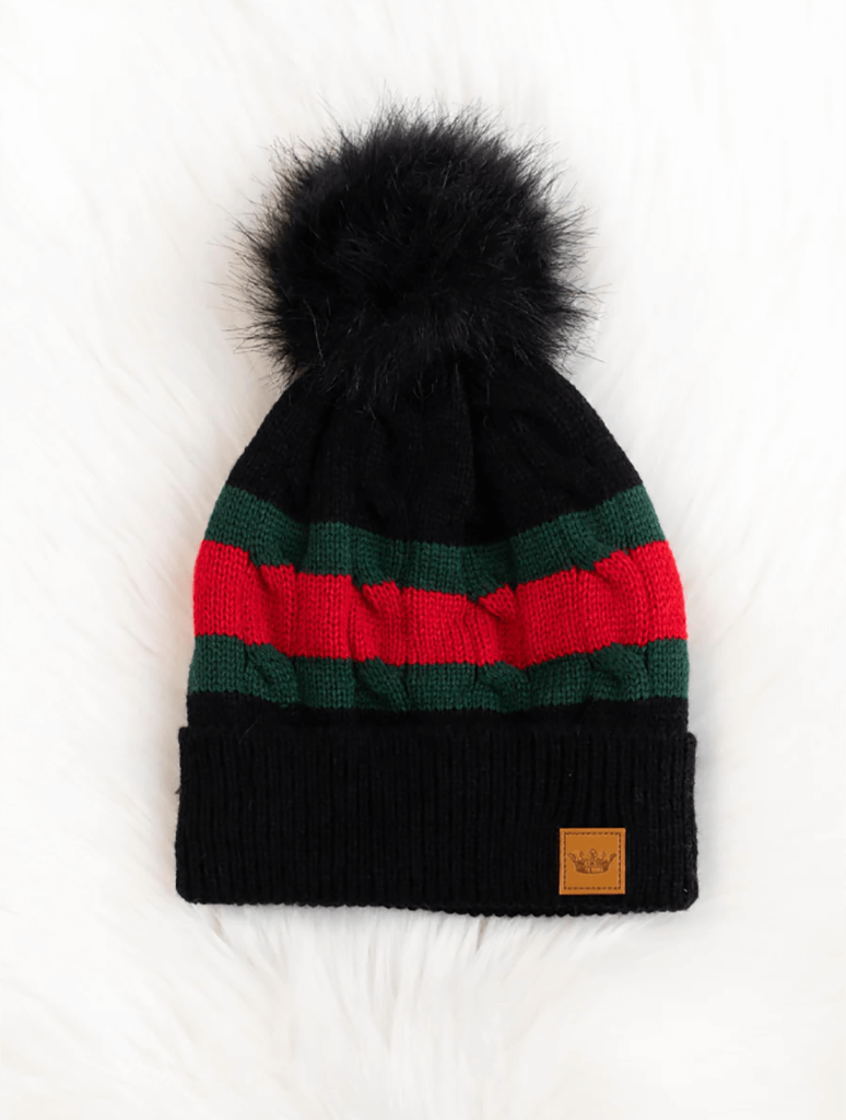 PANACHE_H-346_BLACK_STRIPED_BEANIE_1