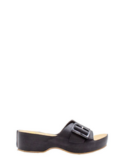 Volatile Bertha Shell Buckle Slide Sandal