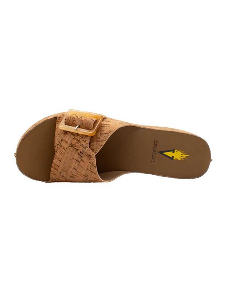 Volatile Bertha Shell Buckle Slide Sandal