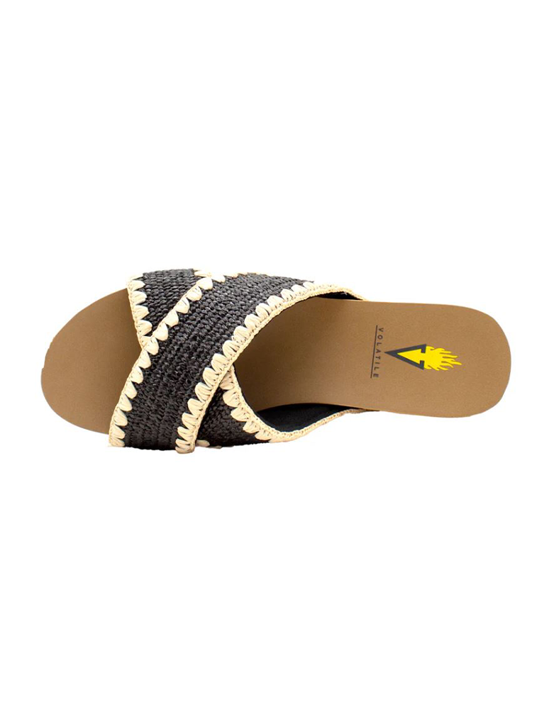 Volatile Antigua Woven Raffia Wedge Sandal