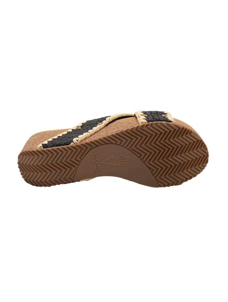 Volatile Antigua Woven Raffia Wedge Sandal