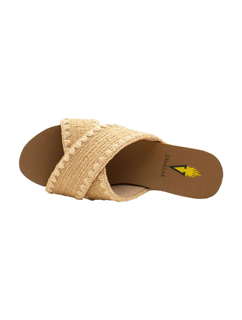 Volatile Antigua Woven Raffia Wedge Sandal