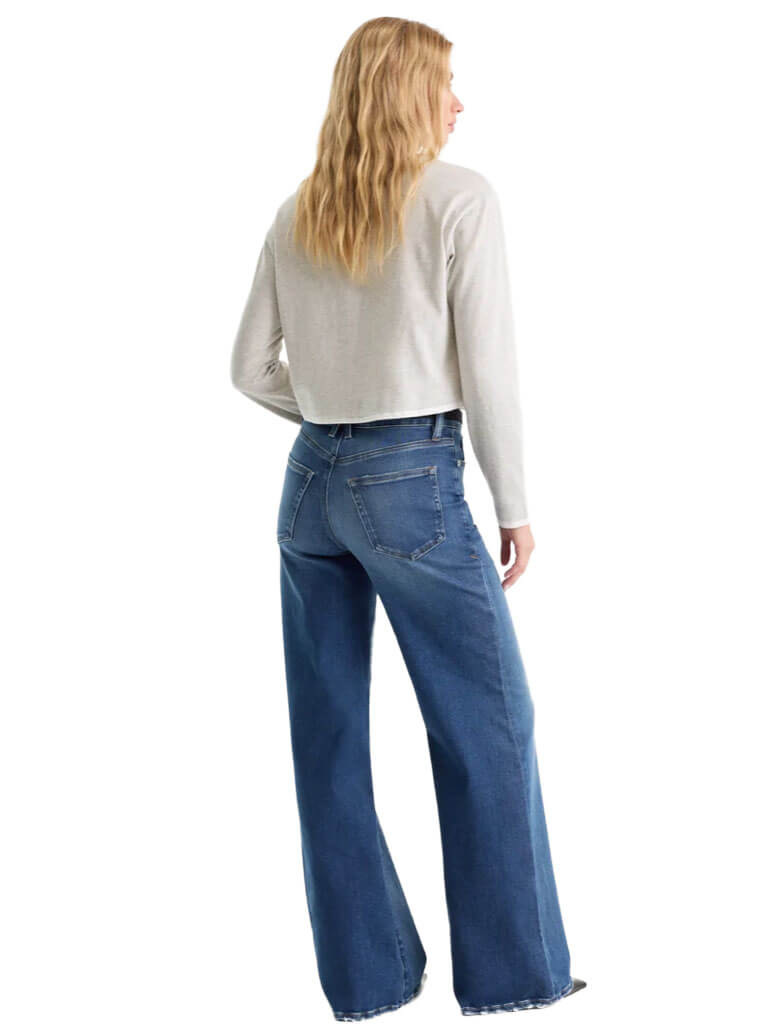 Good American Soft Tech Good Waist Palazzo Jeans