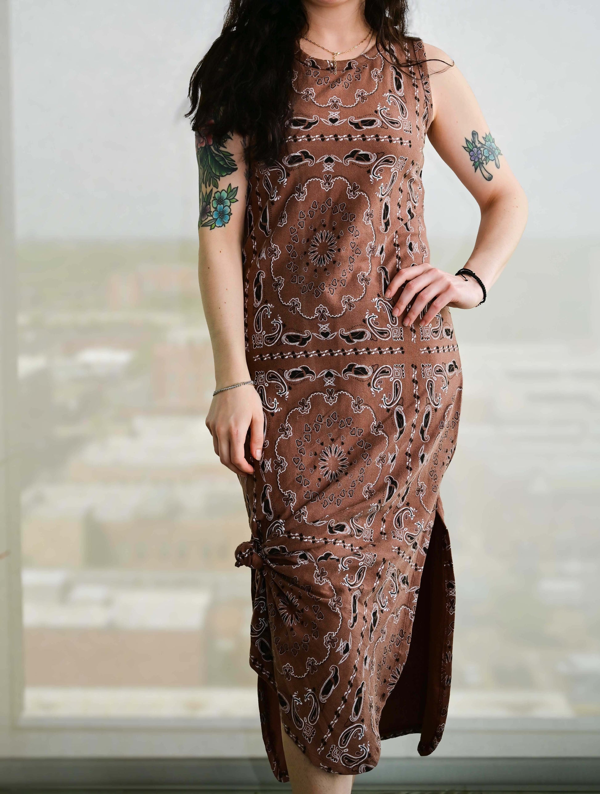 Kiki Sleeveless Knotted Maxi Dress