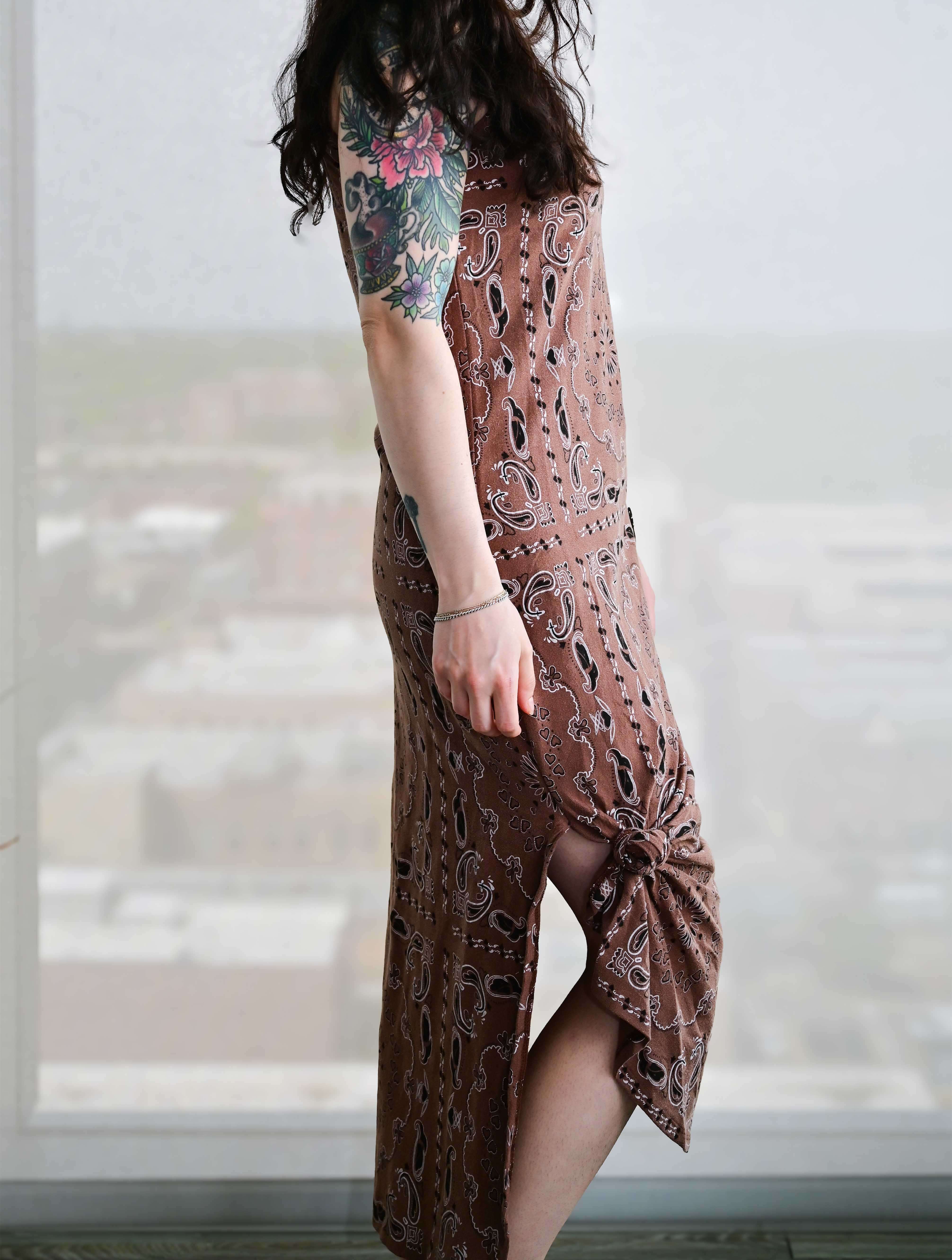Kiki Sleeveless Knotted Maxi Dress