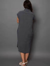 Aira Bubble Gauze Dolman Shirt Dress