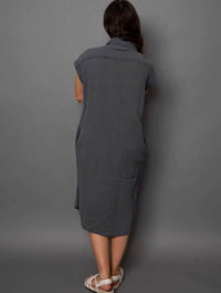 Aira Bubble Gauze Dolman Shirt Dress