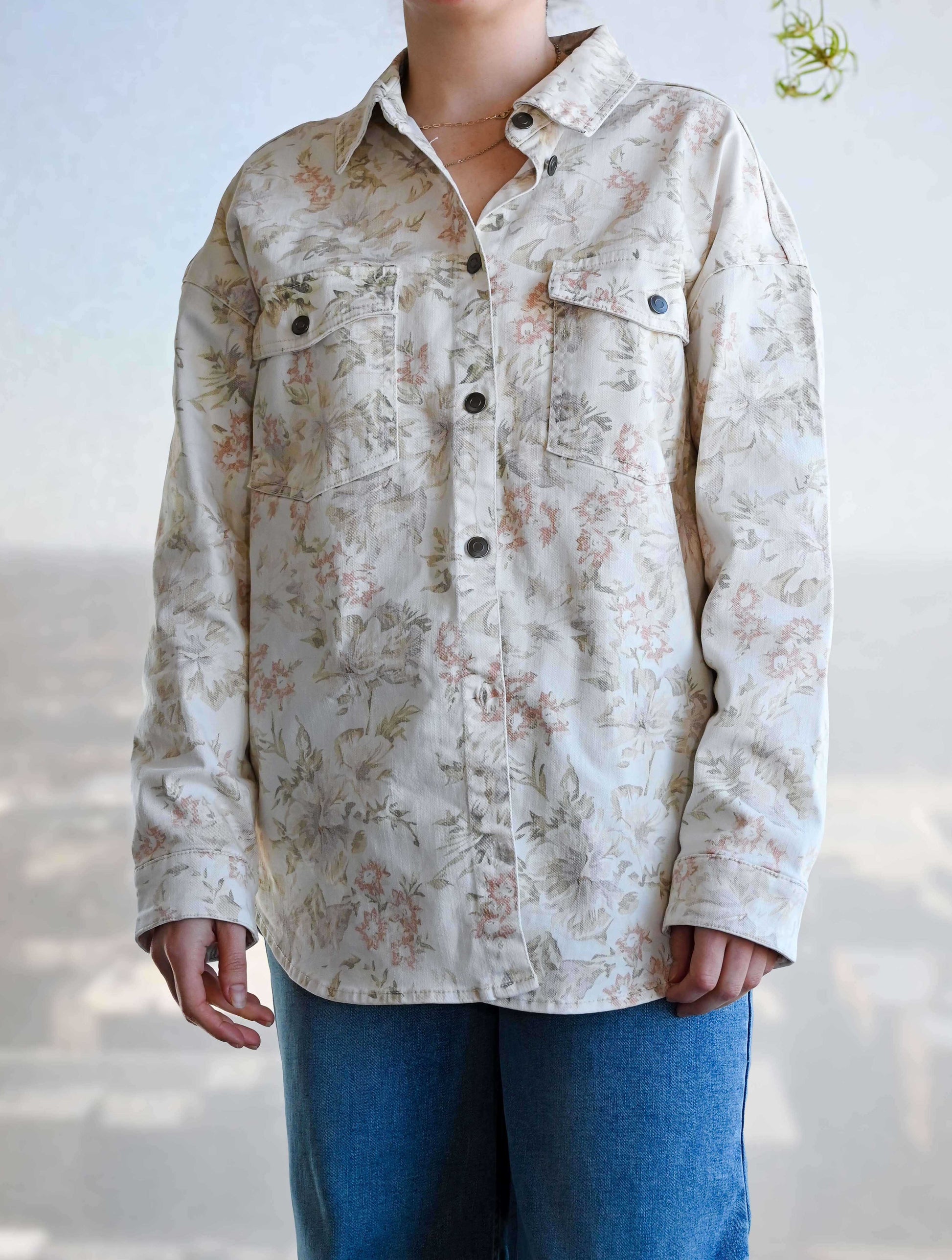 Sadina Stretch Twill Long Sleeve Shirt