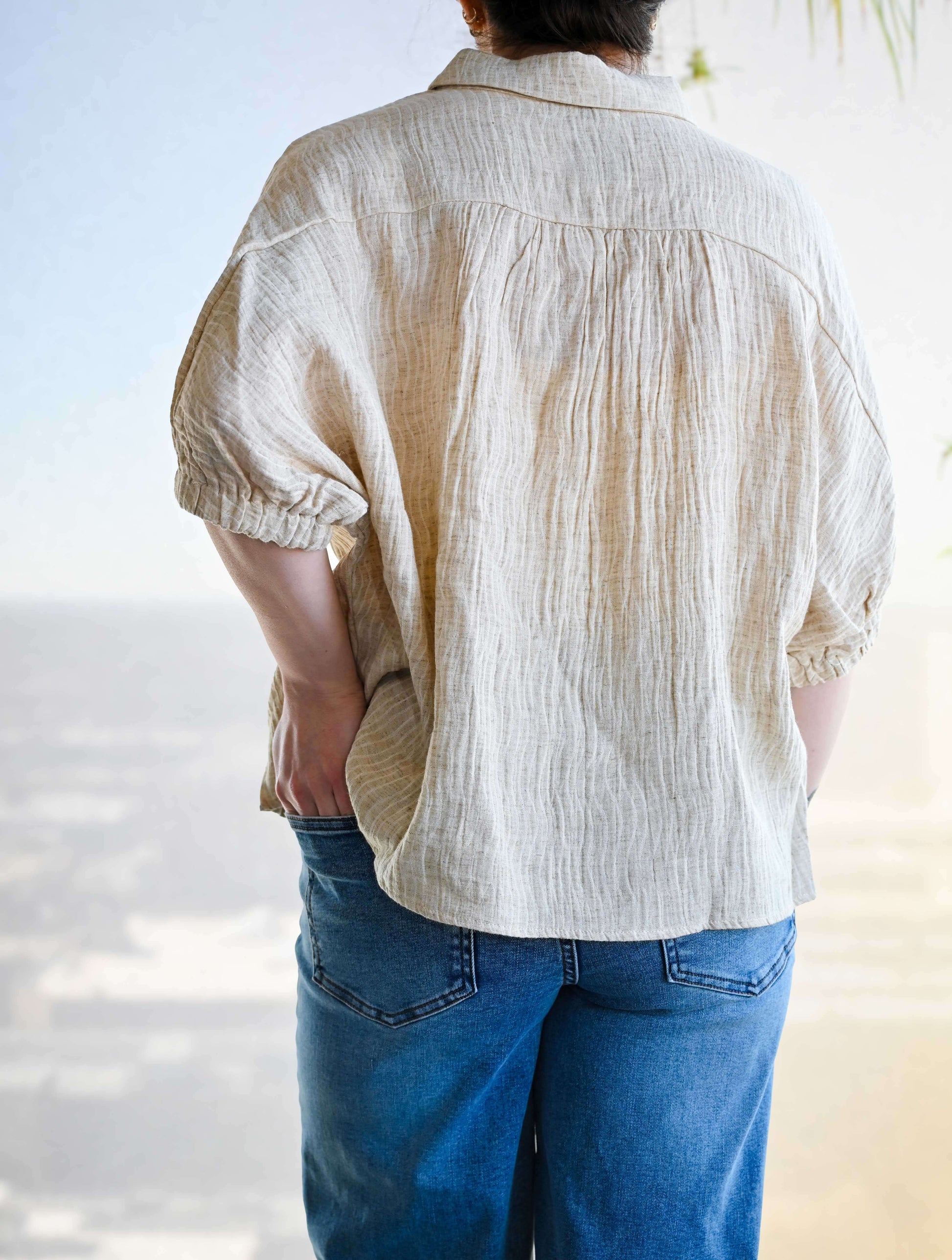 Button Up Striped Top