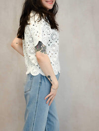 Thekla Short Sleeve Crochet Shirt