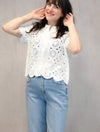 Thekla Short Sleeve Crochet Shirt