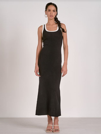 Contrast Trim Maxi Dress