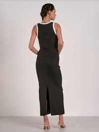 Contrast Trim Maxi Dress