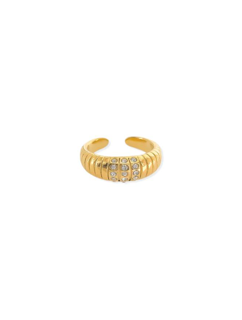 Water Resistant Textured CZ Ring