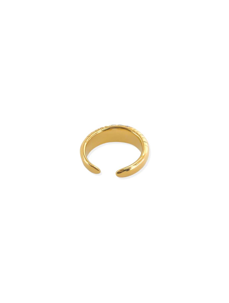 Water Resistant Textured CZ Ring