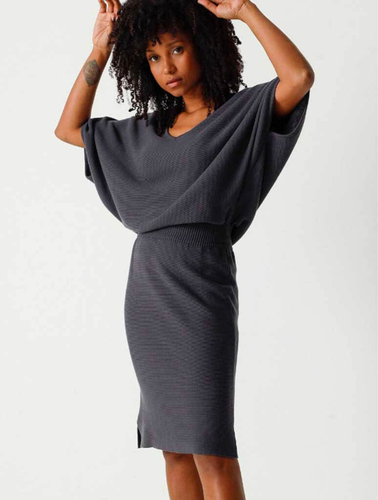 Anuk Dress in Dark Grey