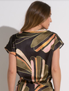 Silky Short Sleeve V-Neck Crop Top