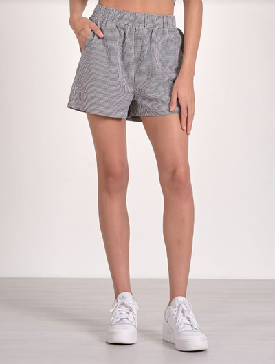 Gingham Elastic Waistband Shorts