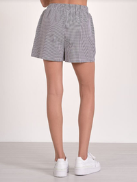 Gingham Elastic Waistband Shorts