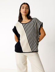 Ainhoa Gots Short Sleeve Striped Sweater