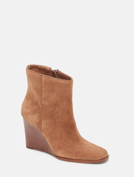 Dolce Vita Susann Wedge Boot in Chestnut Suede (Final Sale)