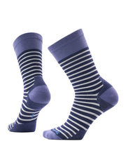 Smartwool Everyday Pin Stripe Crew Socks in Deep Navy