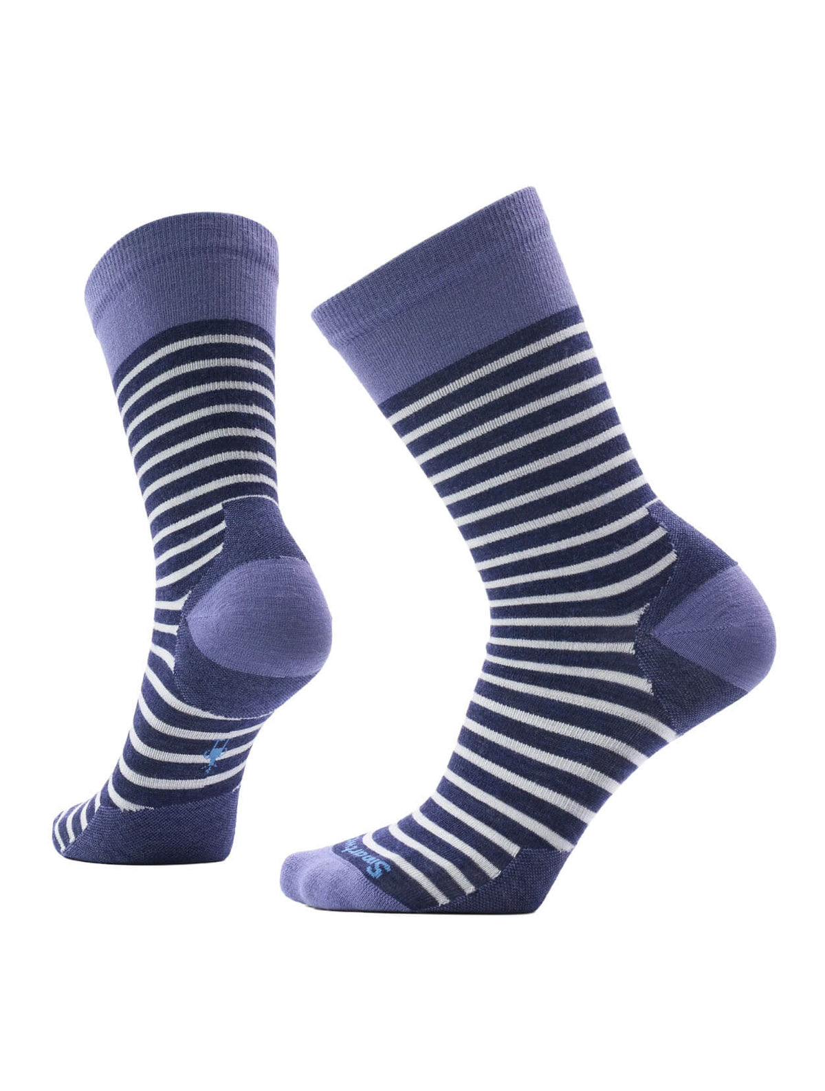 Smartwool Everyday Pin Stripe Crew Socks in Deep Navy