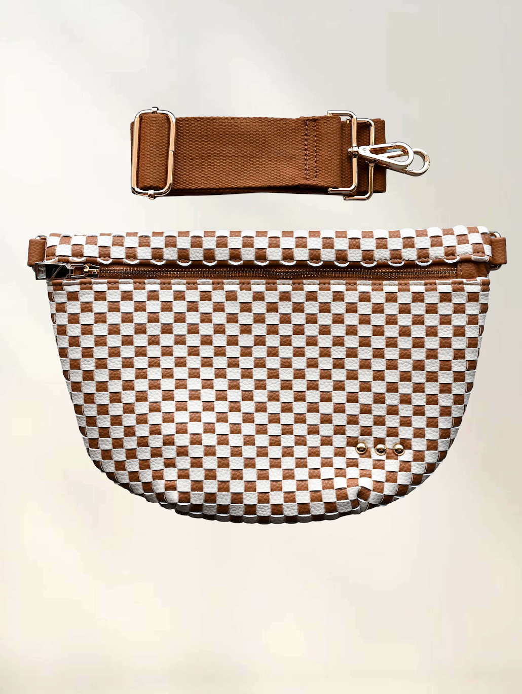 Westlyn Woven Bum Bag with Studded Detail